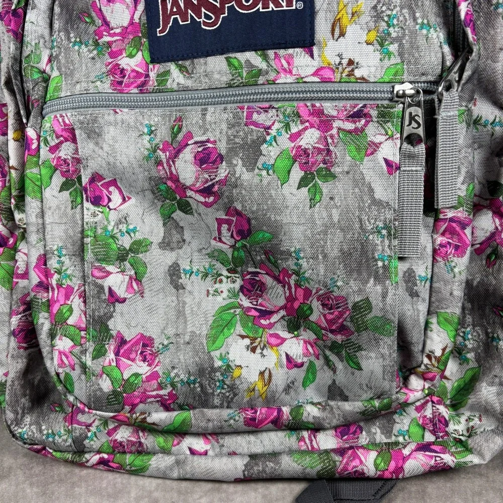 JanSport Backpack Unisex Large Multi Concrete Floral Big Student 34L JS00TDN70KL